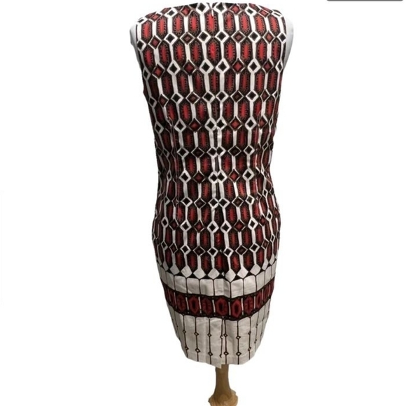 African Motif Print Sheath Dress, 8P - Picture 8 of 11